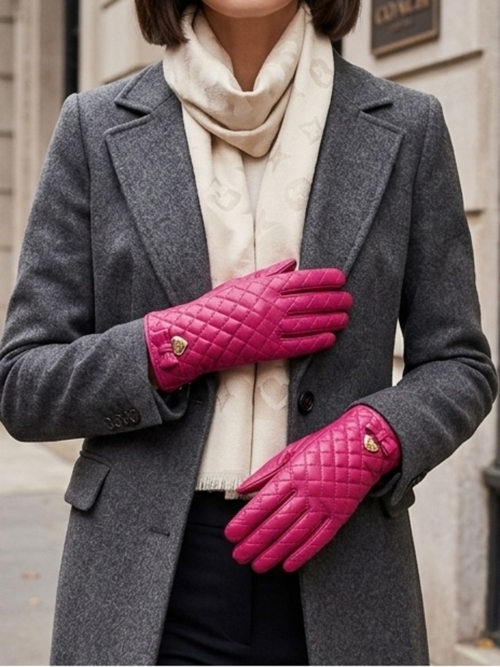 Coach Women's Quilted Leather Glove
